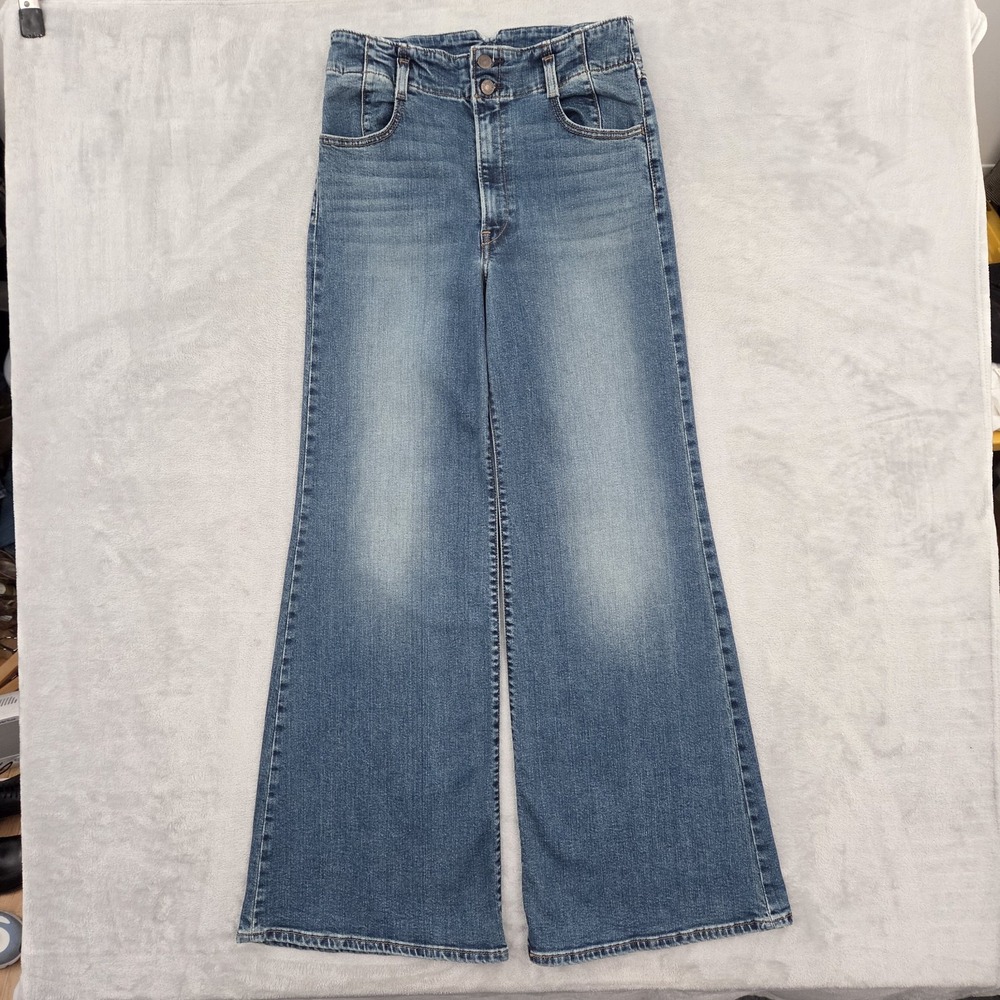 Levi's Ribcage Bell Corset High Rise Flare Jeans Womens 29x29 Blue 001UR-0000